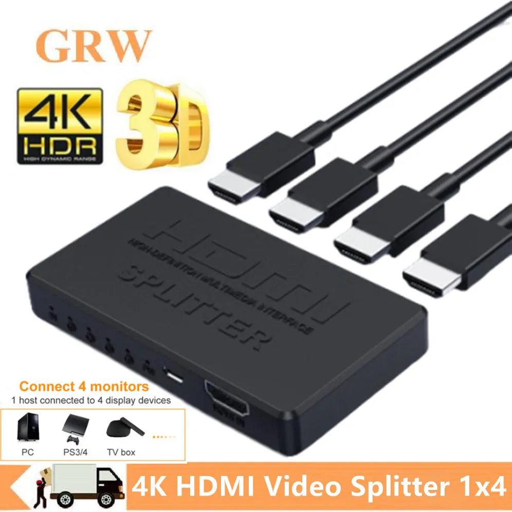 Ultimate HDMI Video Splitter: 4K Switcher for Smooth Connectivity  ourlum.com   