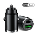 Xiaomi Car Charger PD Fast Charging Dual Chips for iPhone Samsung Huawei  ourlum.com 100W Black  