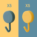 Adhesive Decorative Wall Hooks for Kitchen, Bathroom, Office: Versatile Indoor Hangings  ourlum.com Yellow Blue  