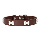 Bone Leather Dog Collars for Small Large Dogs: Stylish, Durable, Customizable  ourlum.com Coffee XS 