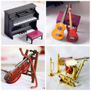 Miniature Musical Instruments Set with Drum Violin Guitar