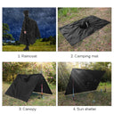 3-in-1 Waterproof Rain Poncho Lightweight Hooded Coat