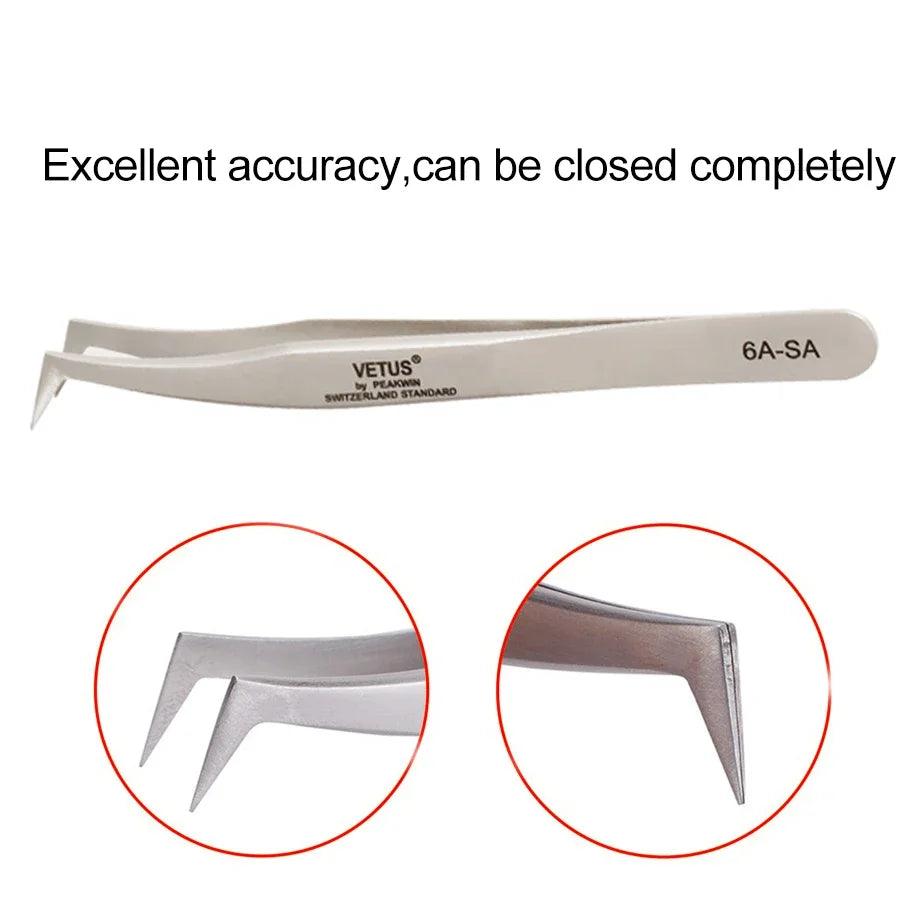 Makeup Professional Eyelash Tweezers 3D Volume Eyelash Extension Tweezer Fan Lash Eyebrow Tweezers VETUS Excellent Closure  ourlum.com   