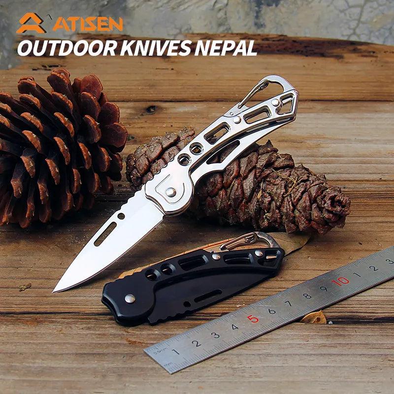 Pocket Knife Multitool: Versatile Outdoor Survival Keychain - Gift for Dad, Scissors, Bottle Opener, Saw  ourlum.com WHITE  