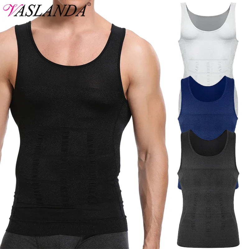 Men’s Compression Shapewear Vest for Tummy Control & Gynecomastia Support