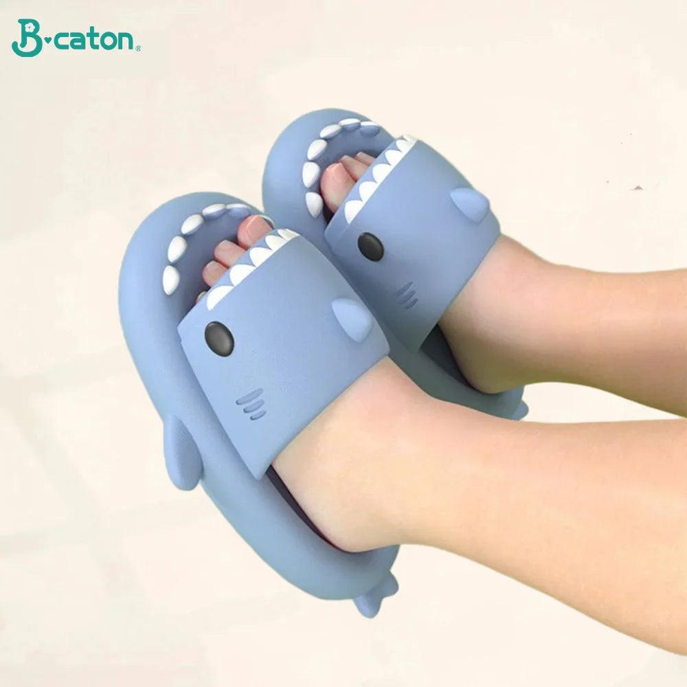 Shark Cartoon Kids Sandals: Cute & Non-slip Children Slipper  ourlum.com   