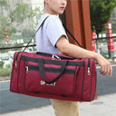 Women Men Nylon Travel Duffel Bag Large Capacity Holdall