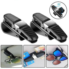 Car Sun Visor Glasses Holder - Secure Storage for Eyewear & Cards