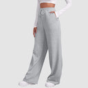 Women’s Drawstring Sweatpants Wide Straight Leg Casual Pants