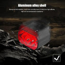 Waterproof Portable Mini Bike Lamp White Front Light Red Taillight