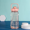 2L Portable Plastic Water Bottle with Straw for Fitness