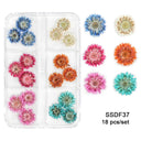 12/18Pcs/box 3D Dried Flowers Nail Art Decorations Dry Floral Bloom Stickers DIY Manicure Charms Designs For Nails Accessories  ourlum.com SSDF37  