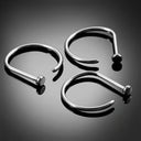 Women Fake Piercing Nose Ring Hoop Septum Non Piercing Clip