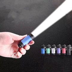 Mini LED Keychain Flashlight: Compact USB Rechargeable Outdoor Torch