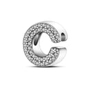 Hot Sale Silver Plated Color Letter Charm Beads for Women