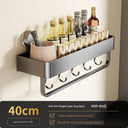 Suction Cup Punch-Free Wall Condiment Hook Rack Storage