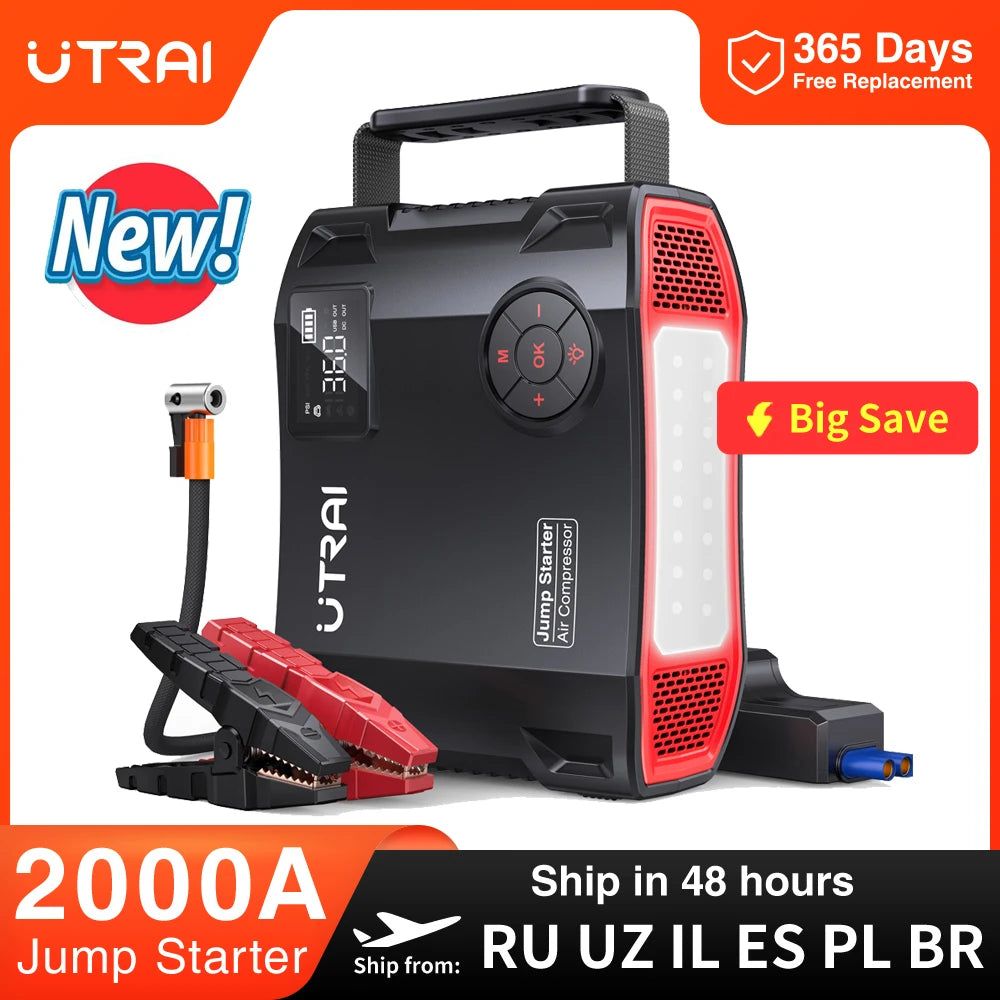 UTRAI JS-5 Ultimate 4-in-1 Car Booster 2000A Jump Starter