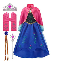 Enchanting Snow Queen Princess Floral Costume - Elsa Anna Inspired Fantasy Dress.