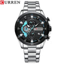 CURREN Stainless Steel Chronograph Watches: Modern Style for Men  ourlum.com silver  