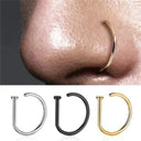 Women Men Fake Piering Nose Ring Earrings Non Piercing Clip