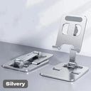 Adjustable Aluminum Tablet Stand: Hands-Free Phone Mount for Various Devices  ourlum.com Silver  