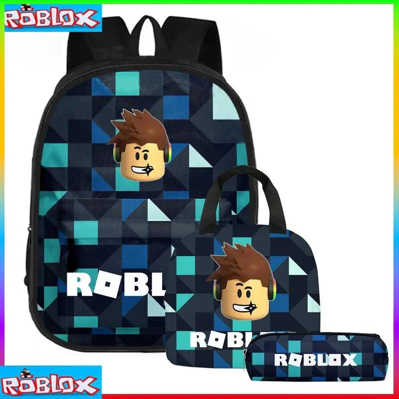 Roblox with Compartments Primary and Middle School Students Schoolbag Sport Backpack Lightening Boys Girls Cosplay Anime Mochila