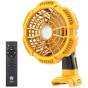 Dewalt-Compatible Jobsite Fan with LED Light Portable Cooling