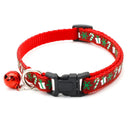 Nylon Pet Collar with Bell and Christmas Neck Strap  ourlum.com Red5 Adjustable 19-32cm 