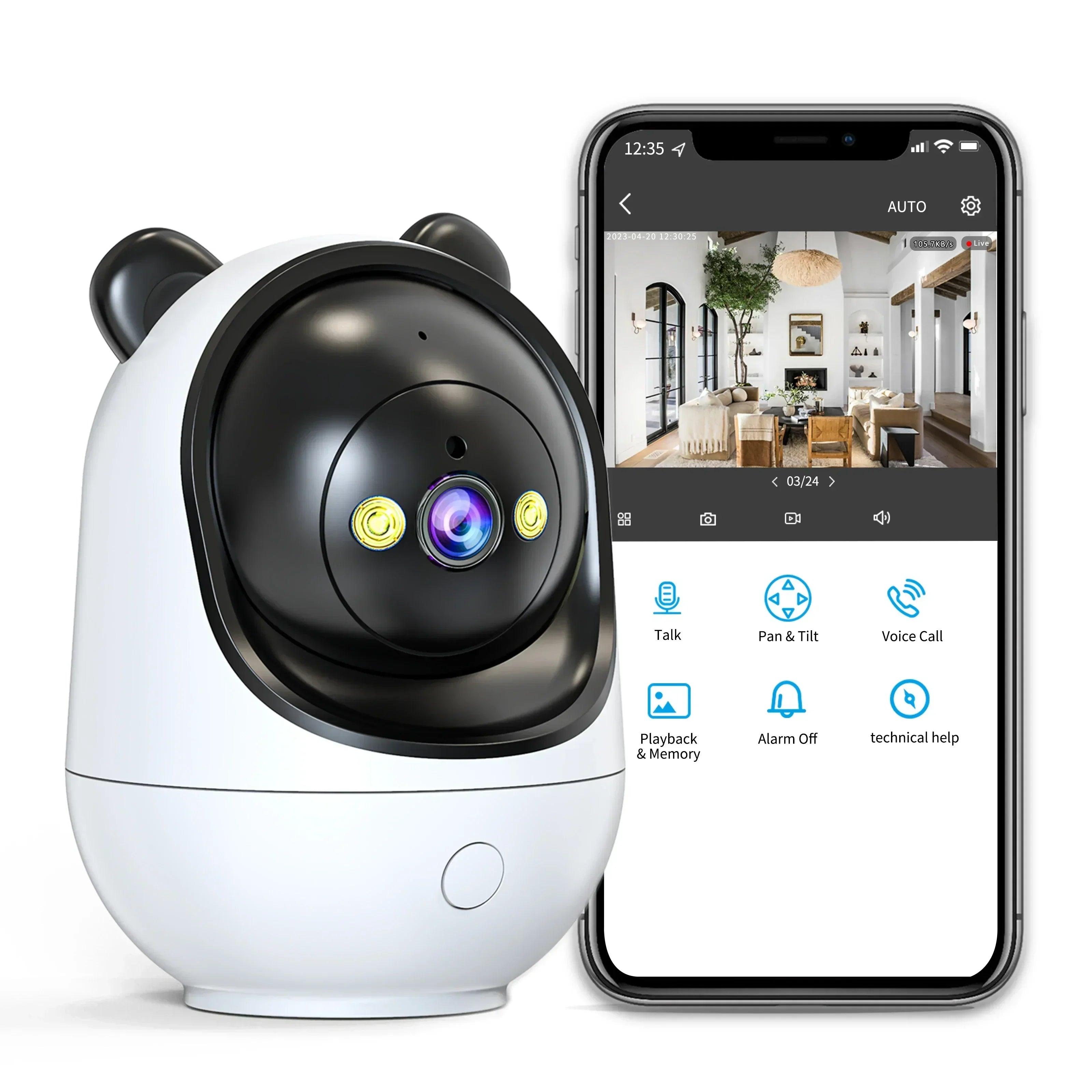 FEISDA Wireless AI Tracking Security Camera: Smart Indoor Video Surveillance Cam  ourlum.com 2MP IP Camera CHINA 