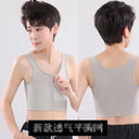 Chest Breast Binder Trans Crop Top Bandage Zipper Bra Tank