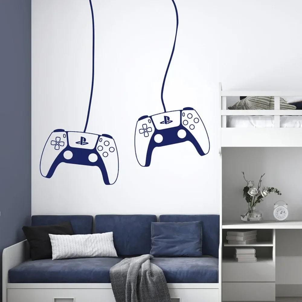 Gamer Wall Decal Video Games PS4 Controller Wall Sticker Gaming Room Decoration Removable Wall Art Decals A391  ourlum.com   