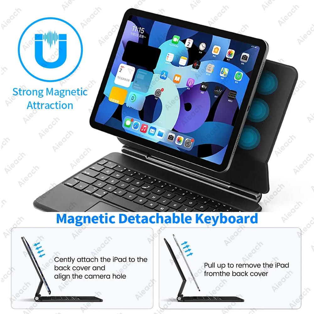 Magic Bluetooth Keyboard for iPad 11: Enhanced Productivity and Protection  ourlum.com   