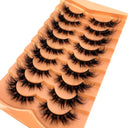 7/8/9/10Pairs Eyelashes Makeup Soft Fluffy 3D Mink False Eyelashes Thick HandMade Volume Mink Lashes Faux Cils Natural Fake Lash  ourlum.com   