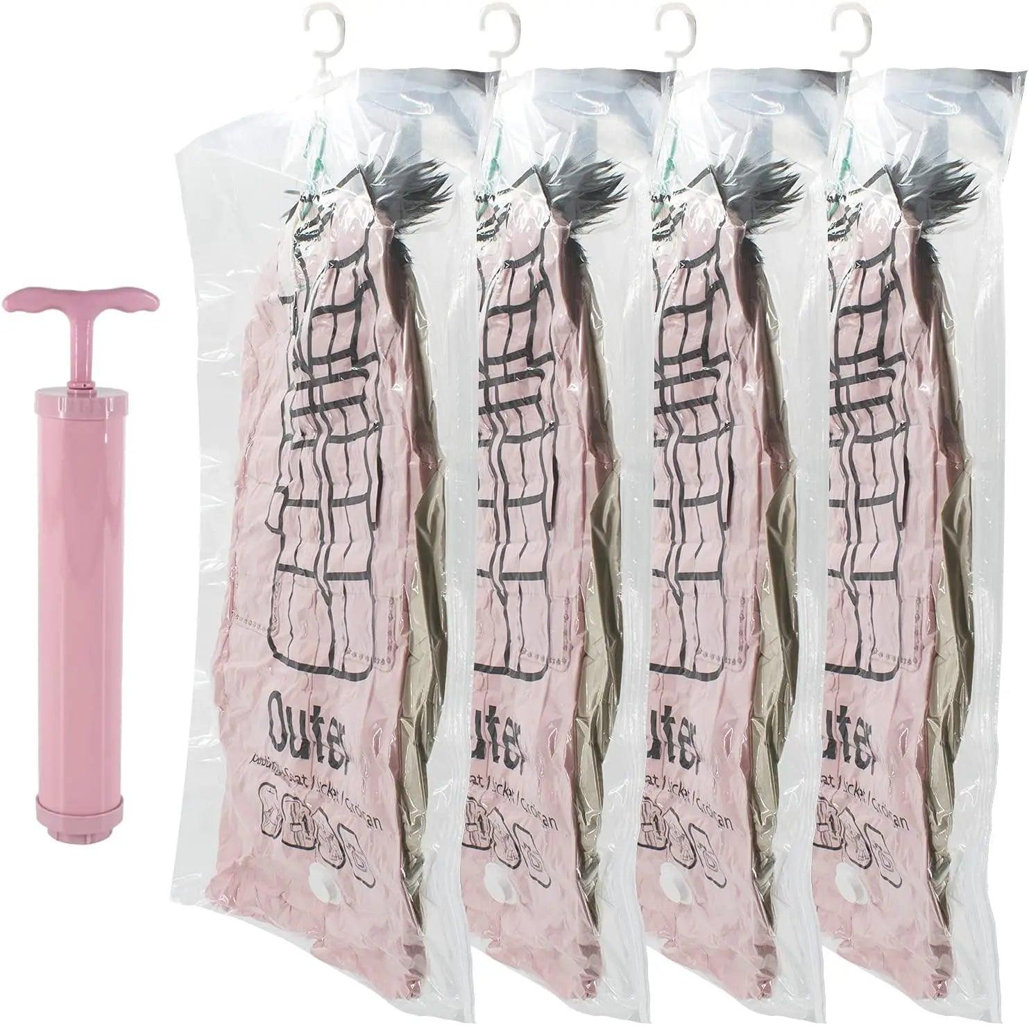 Space-Saving Hanging Vacuum Storage Bags for Suits, Coats, Jackets - Closet Organization Solution  ourlum.com   