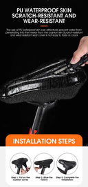 Gel Memory Foam Waterproof Bike Seat Cover for Comfort