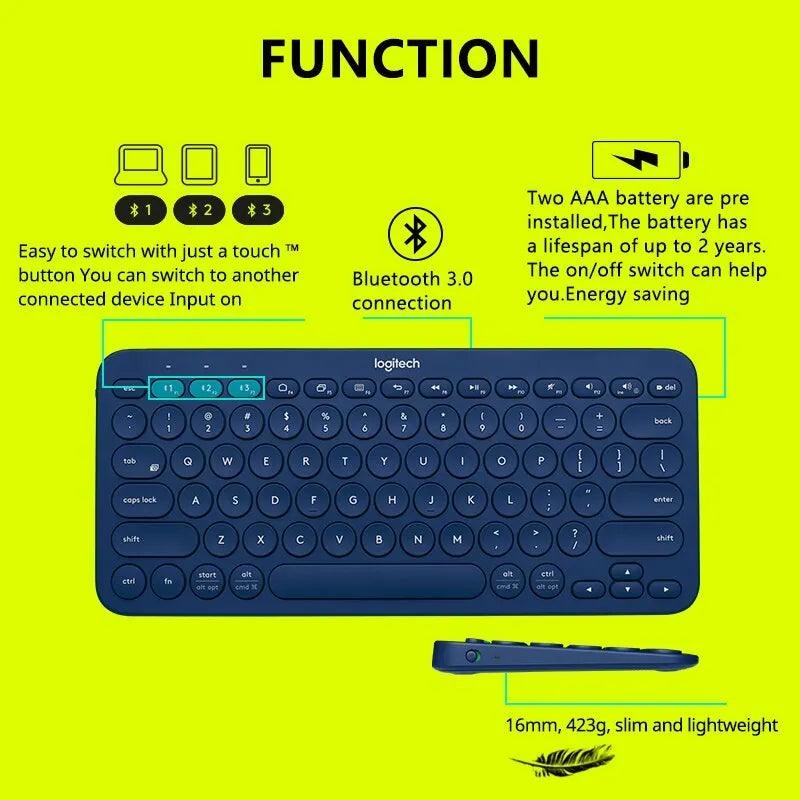 Logitech K380 Bluetooth Keyboard: Seamless Multi-Device Connectivity  ourlum.com   