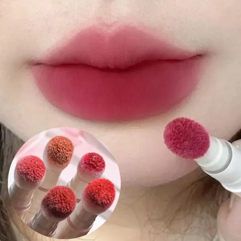 Liquid Lipstick With Cushion Applicator Velvet Matte Lip Gloss Moisturizing Creamy Soft Liquid Blush Lip Stick Multi-uses Makeup  ourlum.com   