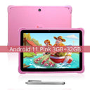 Cwowdefu 10.1 Inch Children Tablets Android 12 Quad Core 4GB 64GB WIFI Learning Tablets for Kids Toddler wIth Kids Mode 6000mAh  ourlum.com Pink 32GB Kids Tab us United States