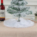 Elegant Faux Fur Christmas Tree Skirt with Sequins