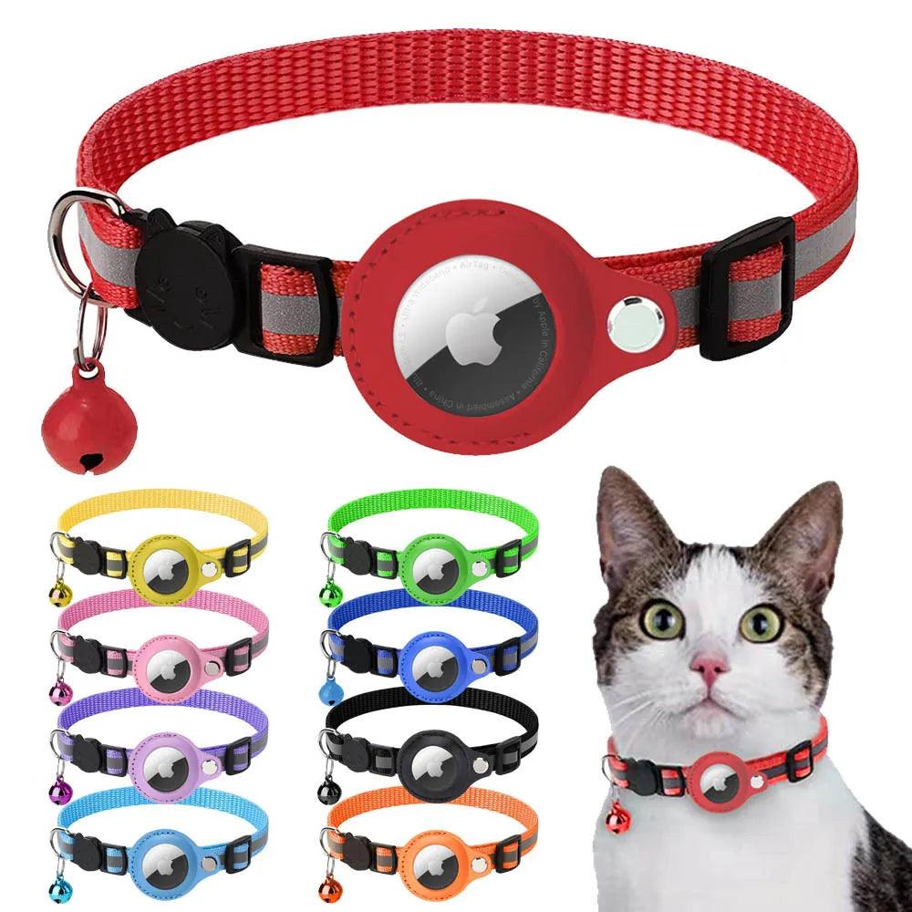 Airtag Collar with Reflective Case and Bells for Cats and Dogs  ourlum.com   