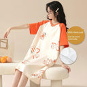 Cotton Korean Summer Pajamas Stylish Integrated Dress Wear