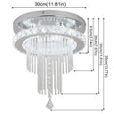 Crystal Chandelier Chrome Ceiling Lamps Led Flush Mount Light