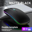 Wireless RGB Gaming Mouse: Enhanced Connectivity & Rechargeable  ourlum.com Black  