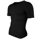 Slimming V Neck T-Shirt for Men Tummy Control Fitness Tee