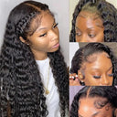 Luxe Deep Wave Brazilian Curly Remy Hair Lace Front Wig