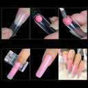 Extension False Nails Art Tips Acrylic Fake Finger Gel Polish Mold Sculpted Full Cover Press on Nails Manicures Accessories Tool  ourlum.com   