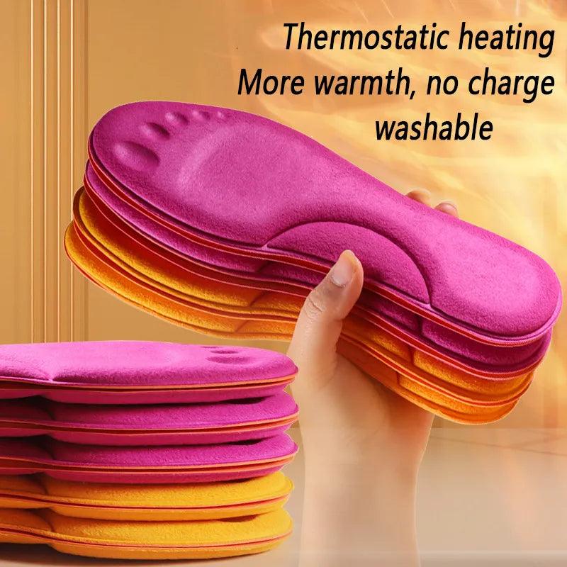 Winter Warmth Self-Heating Insoles for Men and Women - Memory Foam Shoe Pads for Thermal Comfort  ourlum.com   