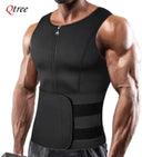 Qtree Men Waist Trainer Abdomen Reducer Shapewear Vest