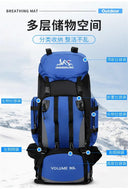 90L Waterproof Hiking Camping Backpack Rucksack Large Capacity