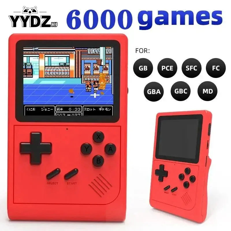 GB300 Handheld Game Console Player Portable Retro Video Game Console 3.0 Inch Built-in 6000+Game Support AV Output